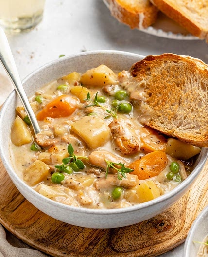 Slow Cooker White Wine Chicken Stew