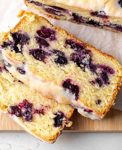 Gluten Free Lemon Blueberry Pound Cake