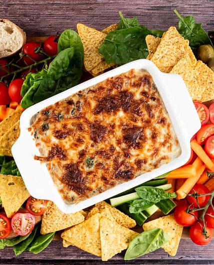 The Best Creamy Hot Cheesy Mushroom Dip Recipe