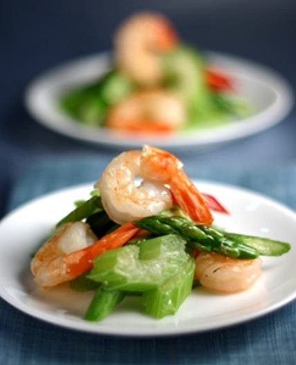 아스파라거스새우볶음