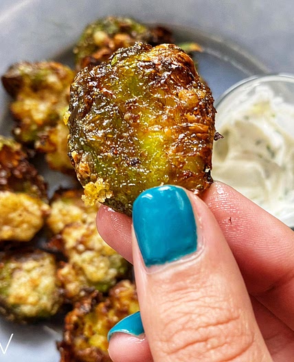 Air Fryer Smashed Brussel Sprouts Recipe (tiktok)