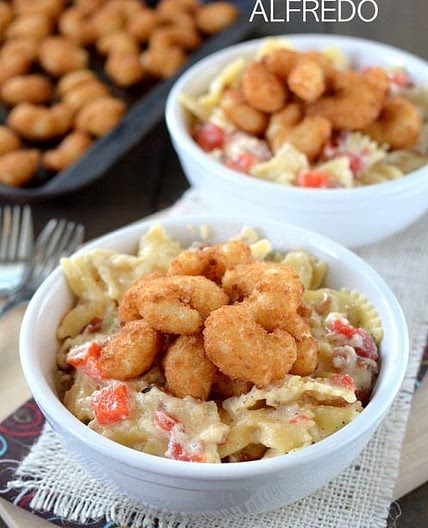 Bacon Shrimp Alfredo Pasta