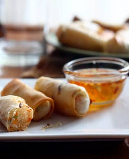 Baked Vegetarian Spring Rolls