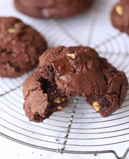 Double Chocolate Chunk Cookies