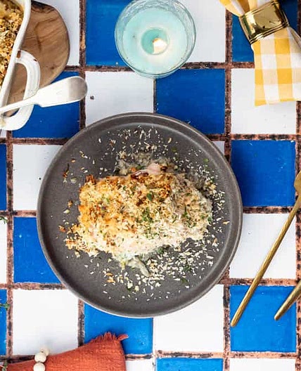 Ricotta Stuffed Herb Crusted Chicken Bake Recipe