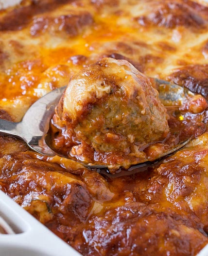 Baked Meatball Parmesan
