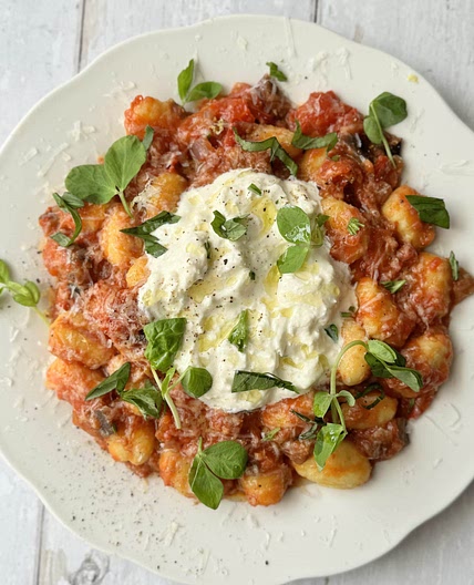 Gnocchi Alla Norma (Tomato Aubergine Gnocchi)