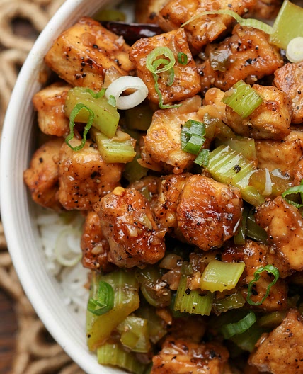 Celery Black Pepper Tofu
