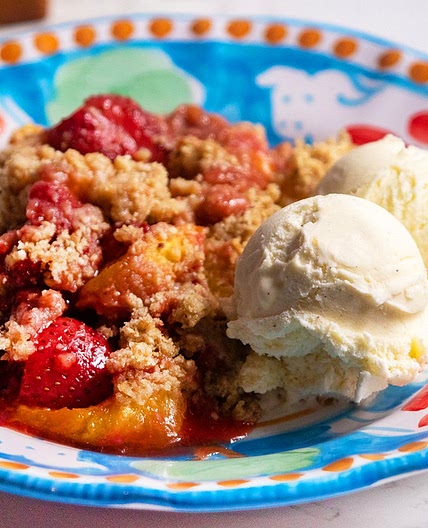 Gluten Free Strawberry Peach Crumble