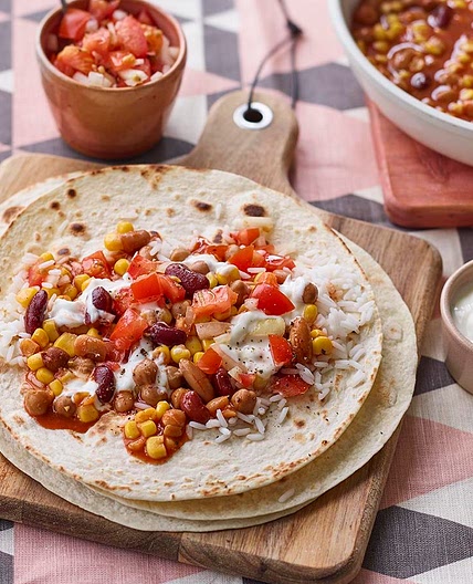 Bean and rice burrito