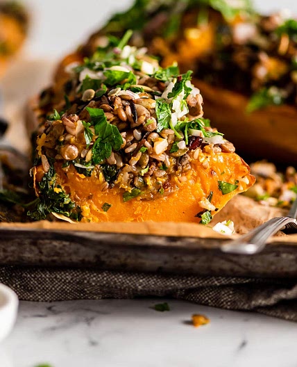 Vegan Stuffed Butternut Squash