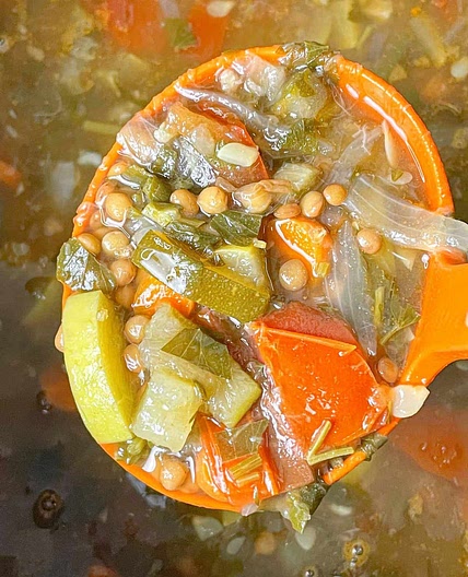 Lentil and Squash Vegan Soup Recipe