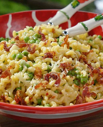 Aglio E Olio with Peas and Prosciutto