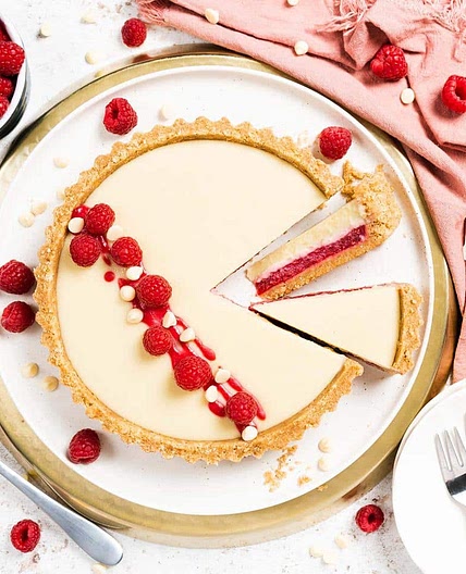 White Chocolate and Raspberry Tart