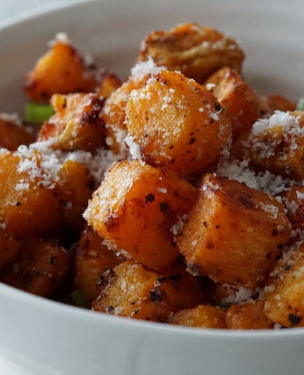 Air Fryer Parmesan Sweet Potatoes