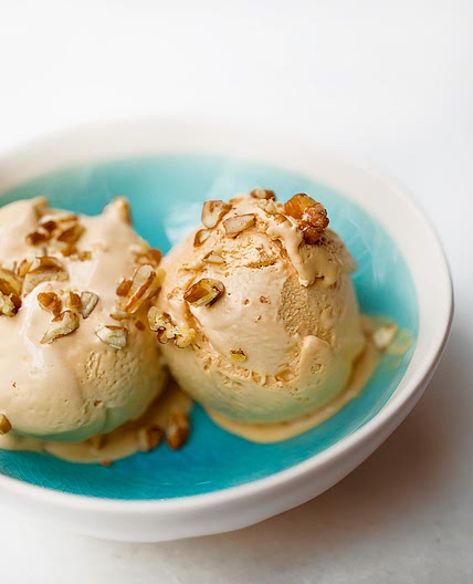 No-Churn Salted Caramel Bourbon Ice Cream