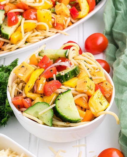 Easy Spaghetti Pasta Salad