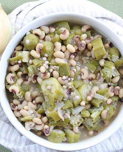 Purple Hull Peas and Okra recipe
