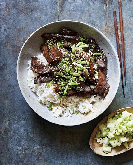 Joanna Gaines' Bulgogi With Cucumber Kimchi Salad