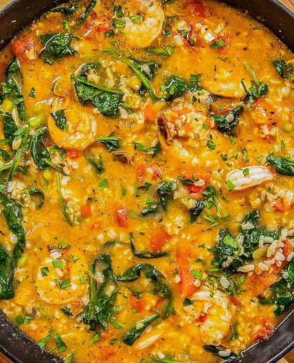 Mediterranean Prawn & Rice Soup