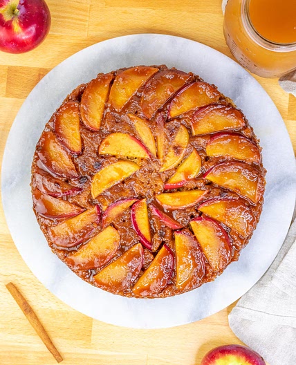 Sourdough Apple Cider Upside-Down Cake