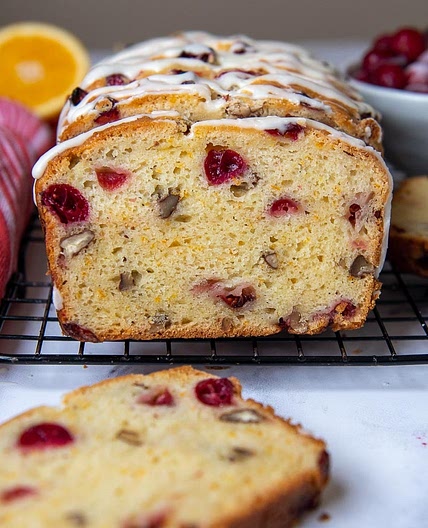 Moist Gluten-Free Cranberry Bread With Orange Glaze