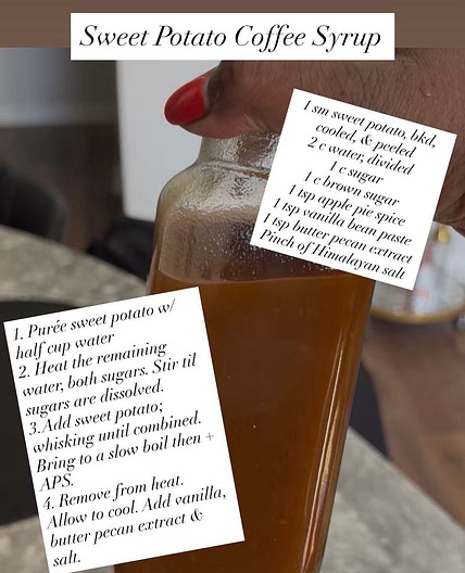Sweet Potato Coffee Syrup
