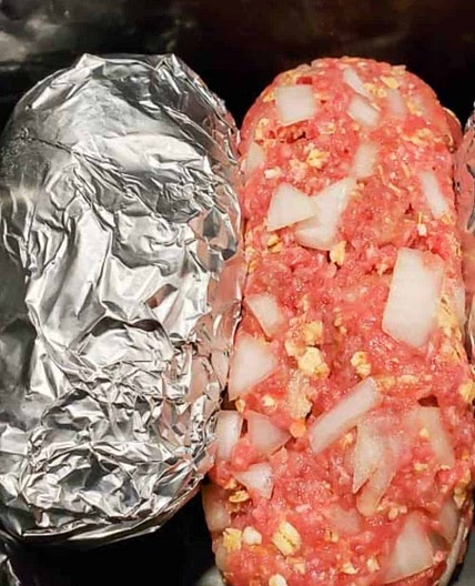 Slow Cooker Meatloaf and Baked Potatoes Recipe