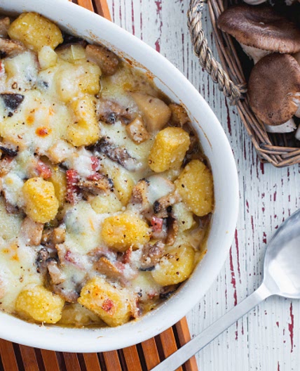 Gnocchi gratinati ai funghi