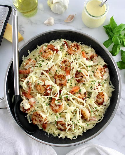 Keto Shrimp Alfredo