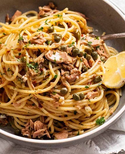 The most amazing canned tuna pasta!