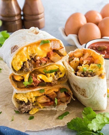 Freezer Breakfast Burritos