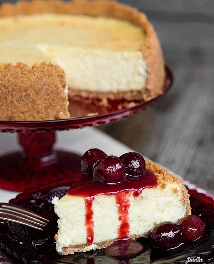 Granny's Homemade Cheesecake Recipe with Cherry Topping