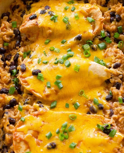 One Dish Chicken, Black Beans, and Rice