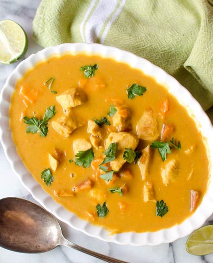 Slow Cooker + Instant Pot Butternut Squash Chicken Curry