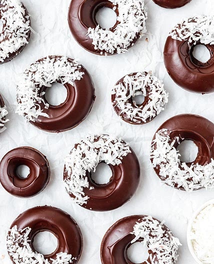 Chocolate Coconut Donuts