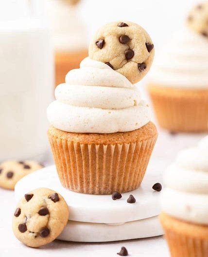 Chocolate Chip Cookie Dough Cupcakes