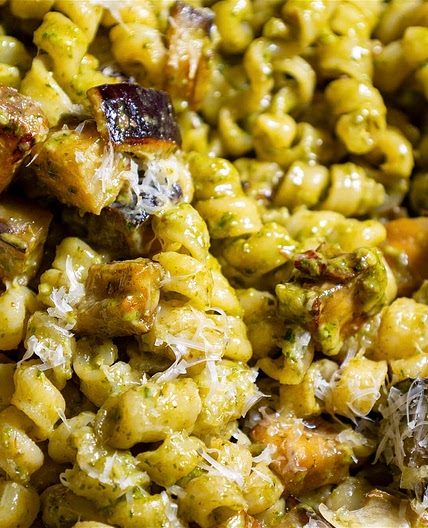 Eggplant And Pesto Pasta