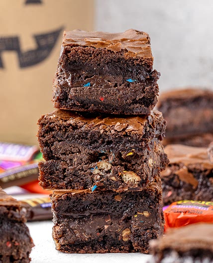 Halloween Candy Brownies