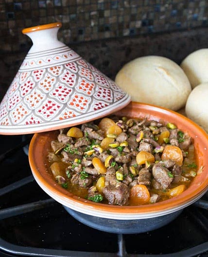 Traditional Lamb Tagine with Apricots