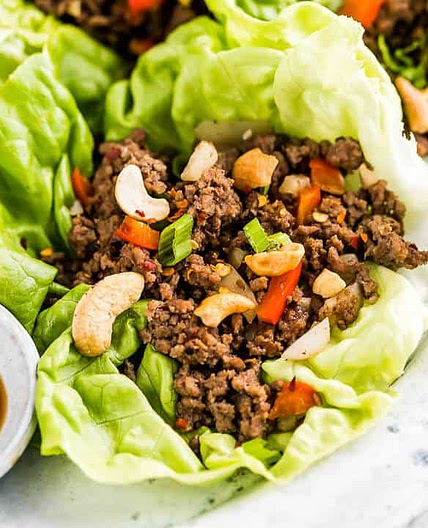 Asian Beef Lettuce Wraps