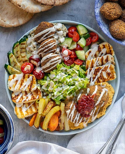 Falafel Mezze Platter