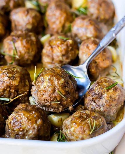 Garlic Rosemary Whole 30 Meatballs
