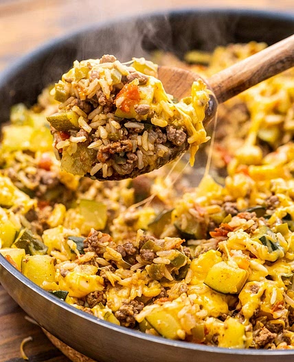 Hamburger and Zucchini Skillet