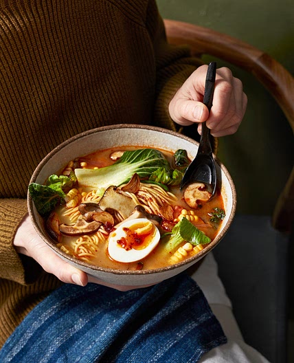 pittige ramen met groenten