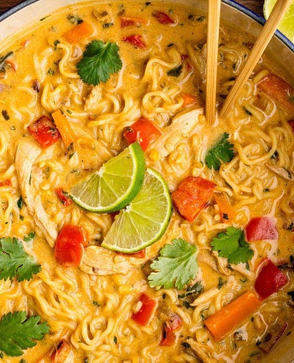 Creamy Chicken Ramen Soup