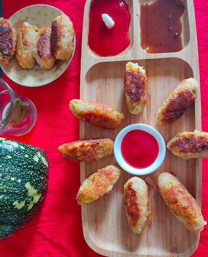 Healthy Pumpkin Aloo Cutlet- Vegan Potato Cutlets