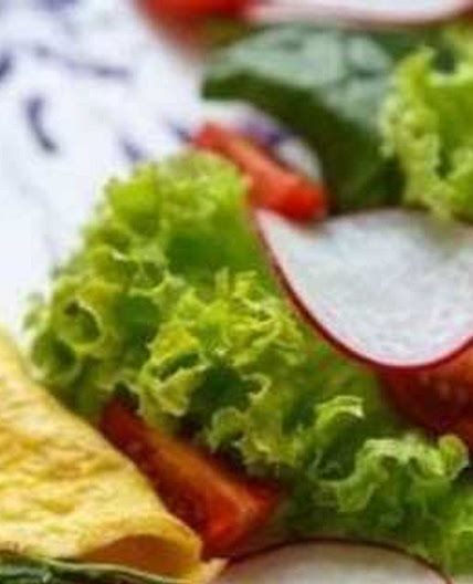 Omelette de pimiento y espinacas