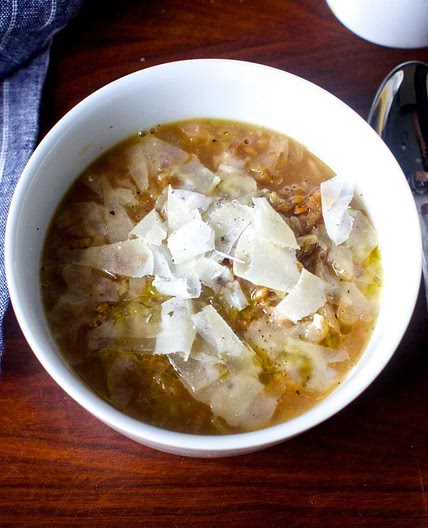 Cozy Cabbage and Farro Soup