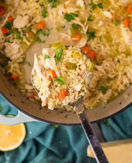 Lemon Chicken Orzo Soup